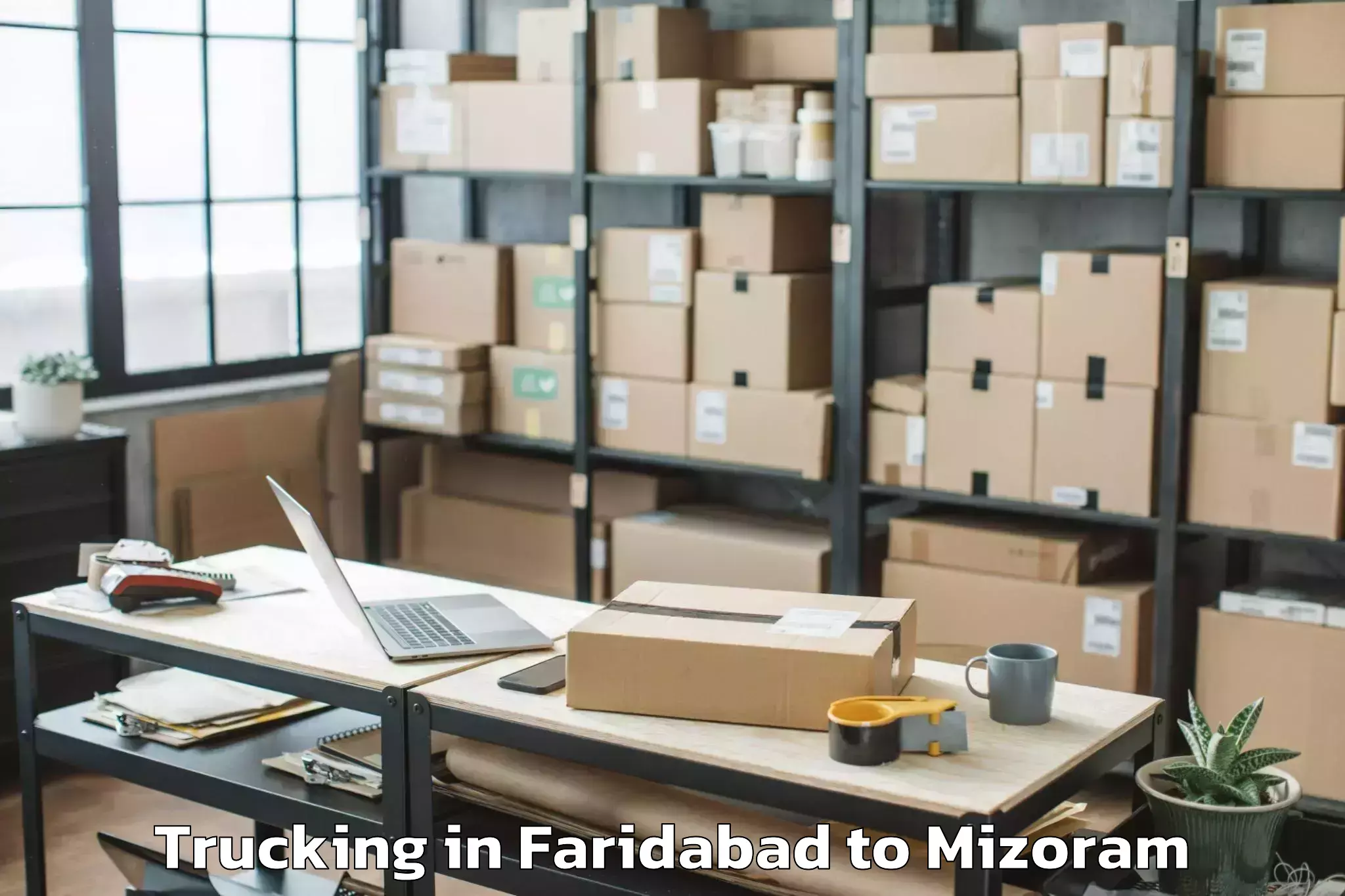 Discover Faridabad to Nit Aizawl Trucking